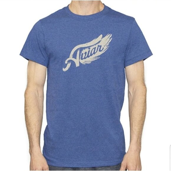 RECOVER Aviar Logo Recover T-Shirt (Short Sleeve) 50-50 Blend Size S‎ Color Blue - Picture 1 of 5